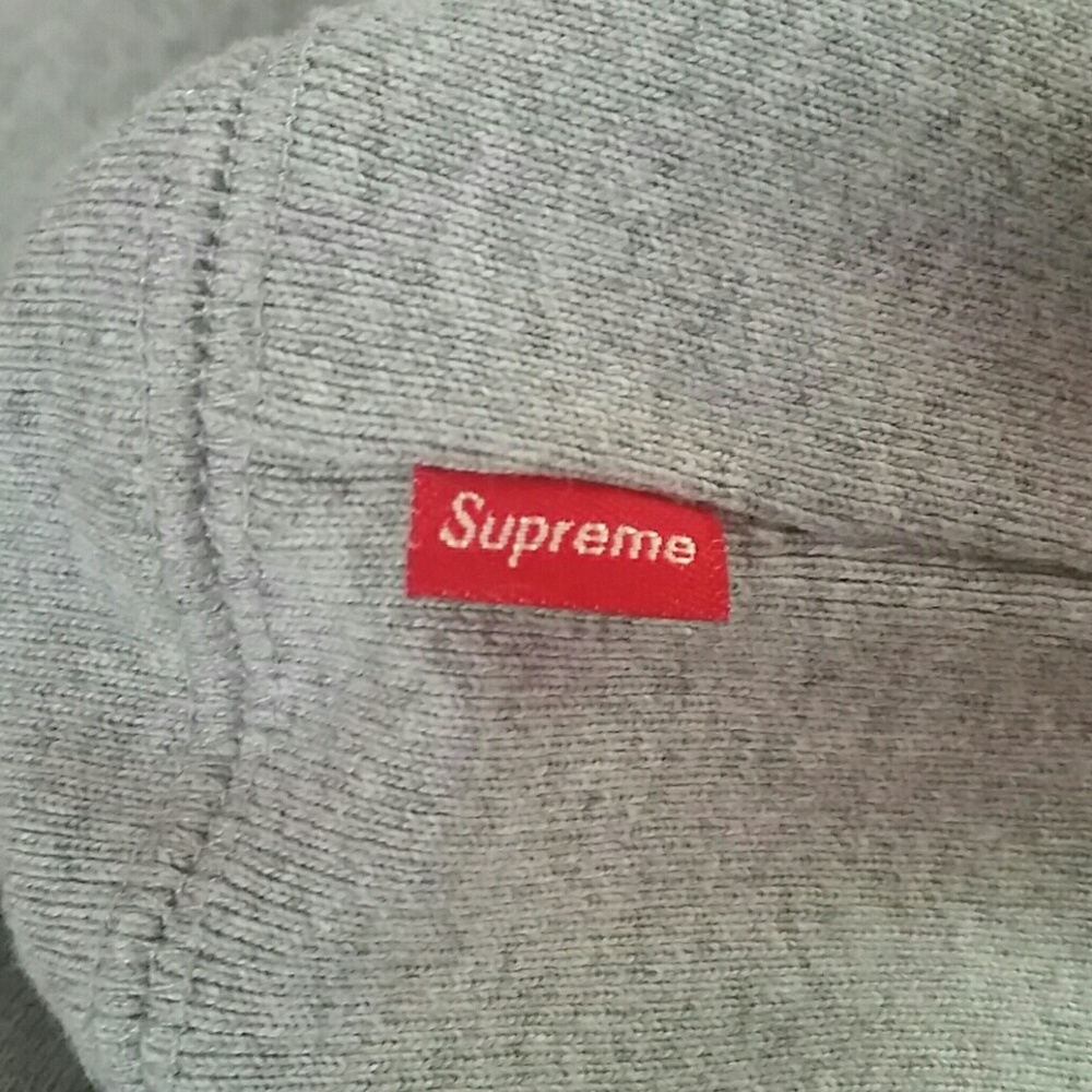 Supreme gray pull over hoodie - Picture 4 of 8